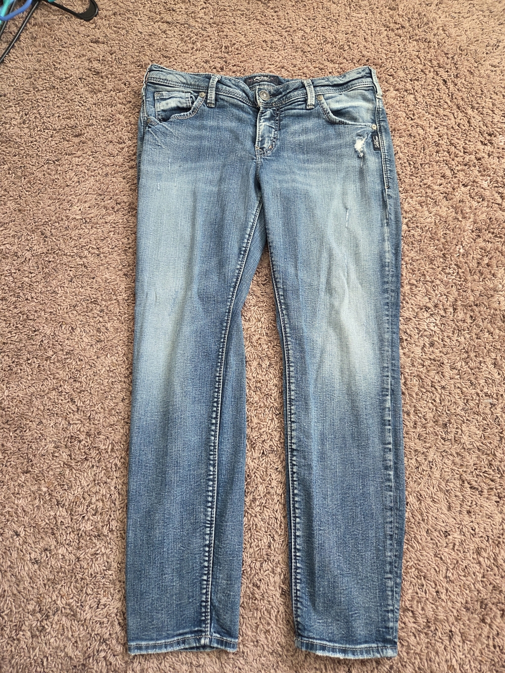 Silver Jeans Women's Light-Mid Blue Skinny Jeans